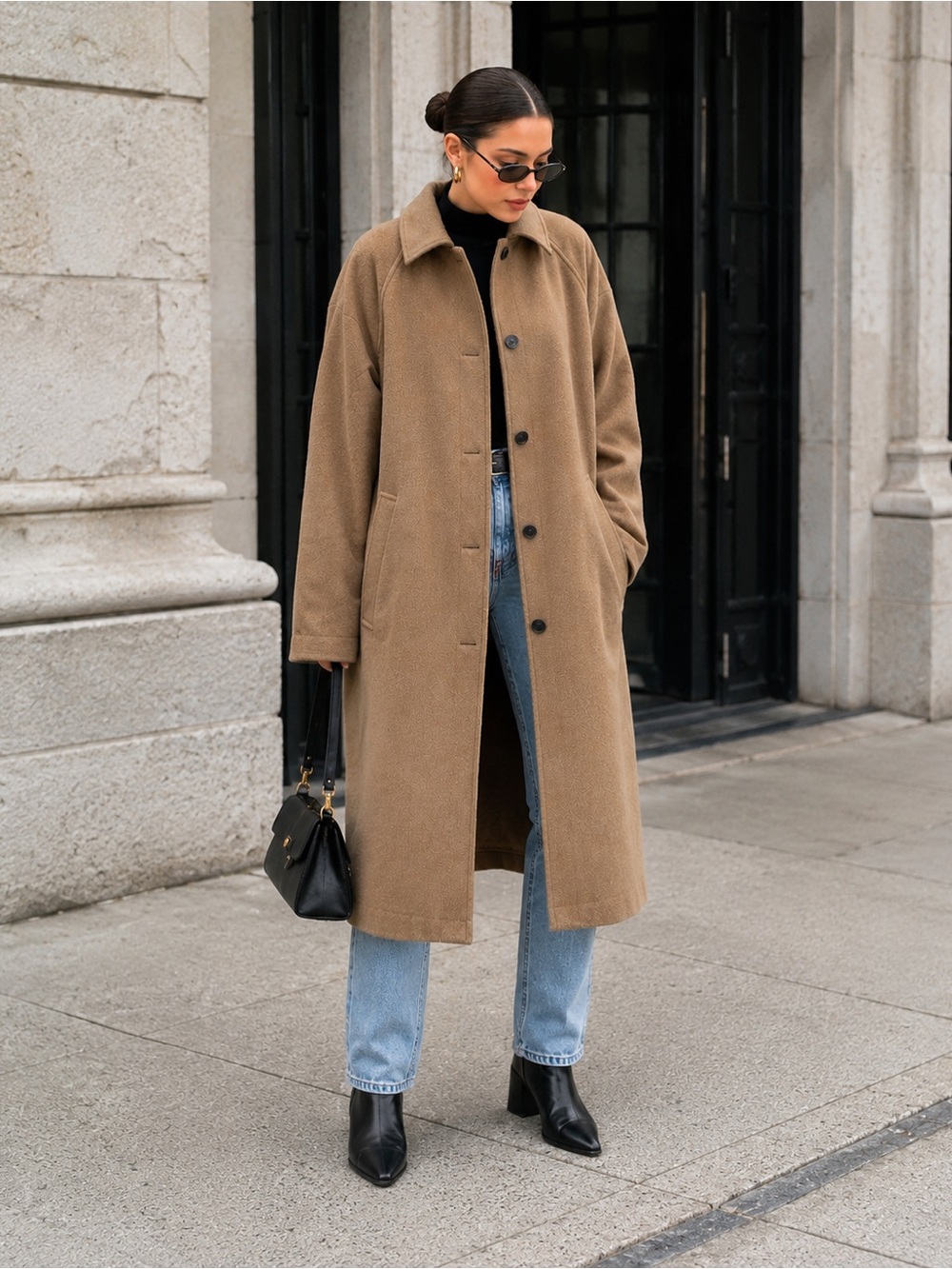GAP Long Camel Brown Trench Coat